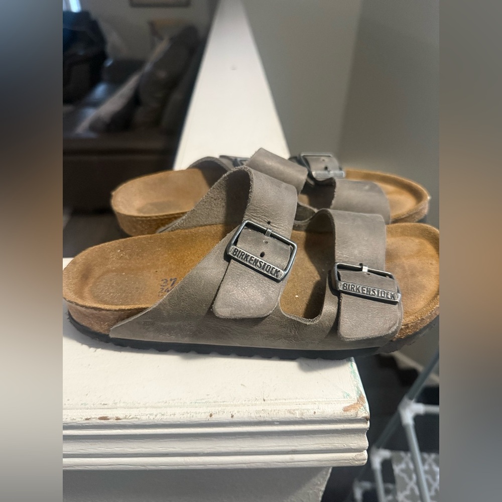 Birkenstock Taupe Double-Strap Sandals